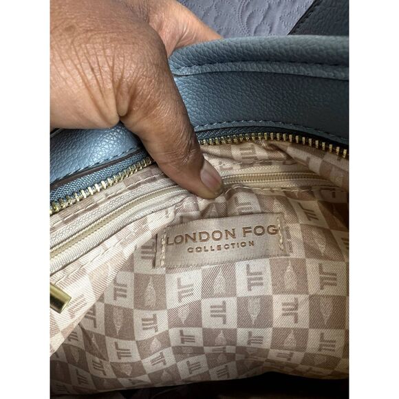 London Fog Emma Multi Pocket Hobo Bag Denim Chic Cute Utility Functional: NWT - Picture 11 of 12